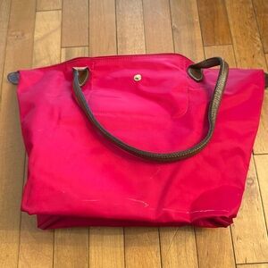 Red Le Pilage Longchamp M Shoulder Bag